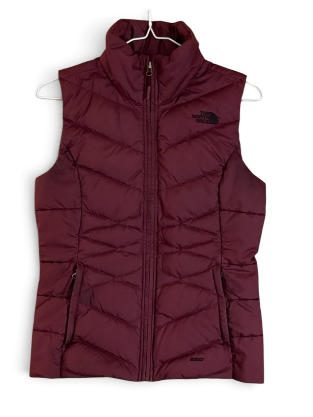 The North Face 550 Maroon Insulated Puffer Quilted Vest
